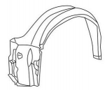Подкрылок переднего крыла левого (седан) (compact)