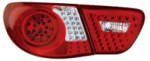 Фонарь задний внешний левый + правый (комплект) тюнинг (седан) полностью диодный прозрачный внутри красно-белый