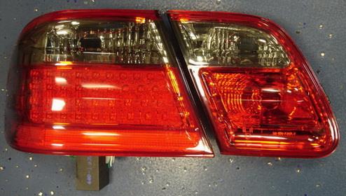 Фонарь задний внешний+внутренний левый+правый (комплект) тюнинг (седан) прозрачный с диодным габаритом стоп сигнал тонированно-красный
