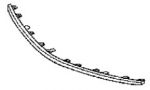 Молдинг решетки радиатора центральный нижний серебристый