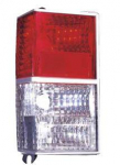 Фонарь задний внешний левый+правый (комплект) тюнинг прозрачный хрустальный красно-белый