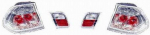 Фонарь задний внешний+внутренний левый+правый (комплект) (седан) тюнинг прозрачный хрустальный белый