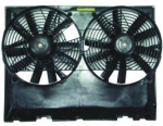 Мотор + вентилятор радиатора охлаждения двухвентиляторный с корпусом