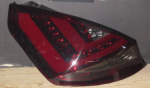 Фонарь задний внешний левый + правый (комплект) (5 дв) тюнинг диодный с красными светящимися секциями тонированный внутри хромированный