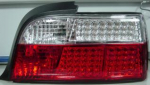 Фонарь задний внешний левый+правый (комплект) (купе) (кабриолет) диодный стоп сигнал хрустальный красно-белый