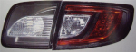 Фонарь задний внешний+внутренний левый+правый (комплект) (тюнинг) прозрачный диодный красно-черный (седан)
