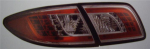 Фонарь задний внешний+внутренний левый+правый (комплект) тюнинг (седан) прозрачный диодный внутри хромированно-красный