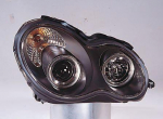 Фара левая+правая (комплект) тюнинг дизайн (e класс 2003) линзованная с регулирующим мотором внутри черная