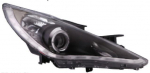 Фара левая+правая (комплект) тюнинг (devil eyes) со светящимся ободком с регулирующим мотором внутри черная