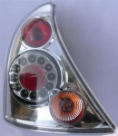 Фонарь задний внешний левый+правый (комплект) тюнинг (хэтчбек) прозрачный хрустальный диодный внутри хромированный