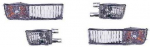 Фонарь-катафот левый+правый (комплект) (4 шт) в бампер тюнинг хрустальный белый