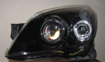 Фара левая с регулирующим мотором внутри черная (под ксенон)