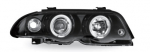 Фара левая+правая (комплект) (седан) тюнинг с светящимся ободком литой указатель поворота внутри черная