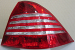 Фонарь задний внешний левый+правый (комплект) дизайн w221 с диодным стоп сигналом хромированно-красный