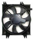 Мотор + вентилятор радиатора кондиционера с корпусом mt
