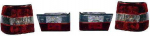 Фонарь задний внешний+внутренний левый+правый (комплект) (седан) тюнинг прозрачный хрустальный красно-белый