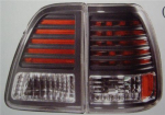 Фонарь задний внешний+внутренний левый+правый (комплект) тюнинг прозрачный диодный внутри хромированно-черный