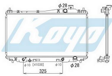 Радиатор охлаждения (седан) (купе) at 1.5 1.6 1.7 (koyo)