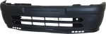 Бампер передний без отверстий под противотуманки (5 дв) черный (кроме седана)