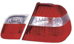 Фонарь задний внешний+внутренний левый+правый (комплект) тюнинг (седан) хрустальный с диодным габаритом красно-белый