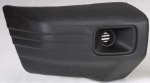 Боковина бампера переднего правая без отверстий под противотуманку и омыватель фар черная
