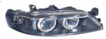 Фара левая+правая (комплект) тюнинг линзованная с 2 светящимися ободками литой указатель поворота под корректор внутри черная