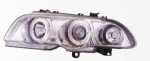 Фара левая+правая (комплект) (седан) тюнинг с 2 светящимися ободками с регулирующим мотором внутри хромированная