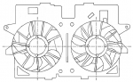 Мотор + вентилятор радиатора охлаждения с корпусом ( 3.0 AT )