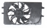 Мотор + вентилятор радиат охлаждения двухвентиляторный в сборе
