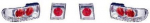 Фонарь задний внешний+внутренний левый+правый (комплект) тюнинг прозрачный (lexus тип) внутри хромированный