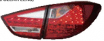 Фонарь задний внешний+внутренний левый+правый (комплект) тюнинг диодный внутри красно-белый