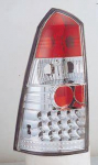 Фонарь задний внешний левый+правый (комплект) (универсал) тюнинг прозрачный с диодным стоп сигналом внутри хромированный