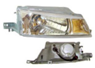 Фара левая тюнинг с регулирующим мотором прозрачная внутри хромированная