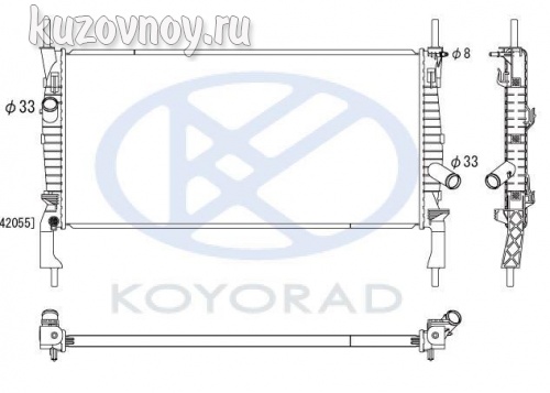 Радиатор охлаждения с кондиционером (koyo)