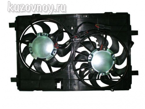 Мотор + вентилятор радиатора охлаждения и кондиционера с корпусом