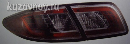 Фонарь задний внешний+внутренний левый+правый (комплект) тюнинг (седан) прозрачный диодный внутри хромированно-красный тонированный
