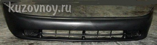 Бампер передний с круглыми отверстиями под противотуманки (седан) черный